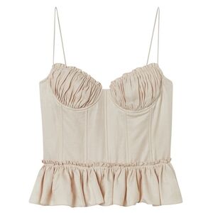 Brock Collection X H&M Corset Top, Linen Blend